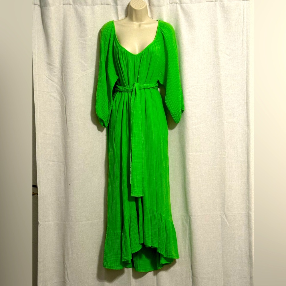 The brand is 9Seed beach wear. Worn once to Cancun wedding.